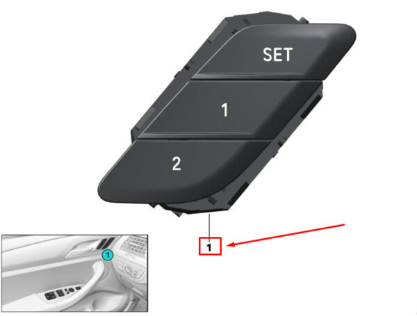 61317937970 - BMW 3 G20 Memory Button for the Right Seat 61317937970 NEW Original