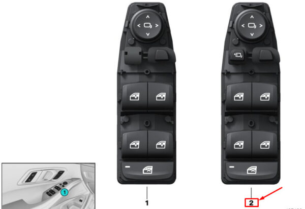 61317941997 - BMW 3 G20 power window switch front 61317941997 original