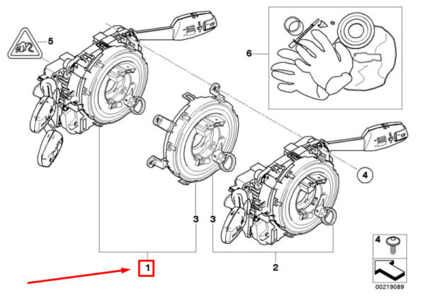 61319123060 - NEW BMW 3 Series E90 STEARING COLUMN SWITCH 9123060 61319123060 ORIGINAL