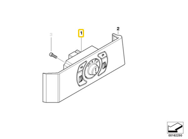61319134726 - NEW OEM BMW 5 E60 LIGHT SWITCH CONTROL UNIT 61319134726 9134726 GENUINE