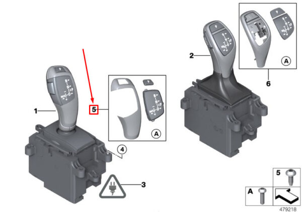 61319259006 - BMW 1 F20 repair  gear selector cover RHD 61319259006 NEW