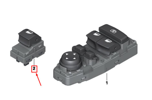 61319294884 - MINI R61 Power Window Switch for Rear Right Door 61319294884 GENUINE