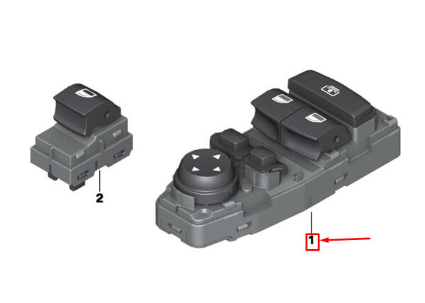 61319354854 - MINI PACEMAN R61 FRONT LEFT DOOR WINDOW SWITCH 9354854 61319354854 NEW GENUINE