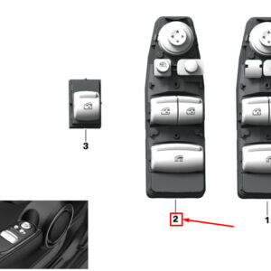 61319354857 - NEW MINI CABRIO F57 FRONT LEFT DOOR WINDOW SWITCH 61319354857 9354857 ORIGINAL