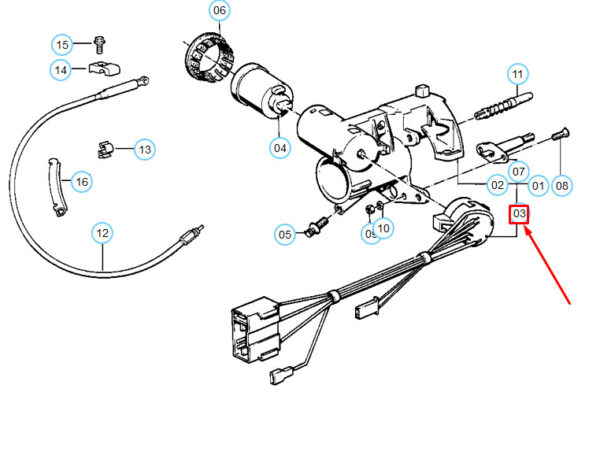 61321384835 - NEW BMW 5 E34 IGNITION LOCK SWITCH 61321384835 1384835 OEM