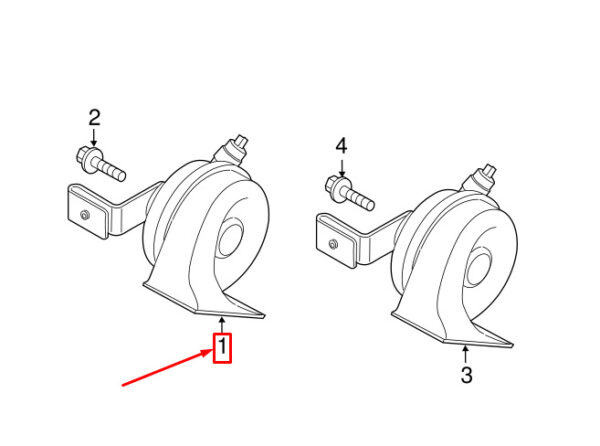 61339807170 - MINI COUNTRYMAN R60 Low Pitch Horn Signal 61339807170 9807170 NEW GENUINE