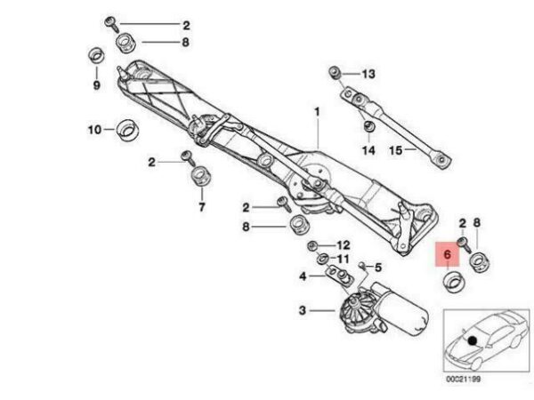 61618166973 - OEM BMW E39 SEDAN WAGON LONG HOLE BEARING SLEEVE 61618166973 GENUINE NEW