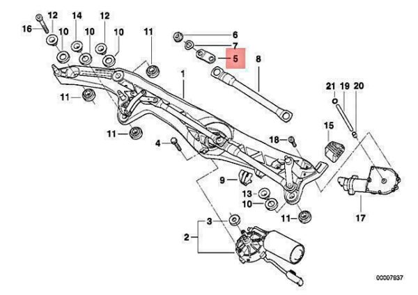 61618352622 - OEM BMW E38 725TDS 728I 728IL 730D 730I 730IL MOTOR CRANK ARM 61618352622 NEW