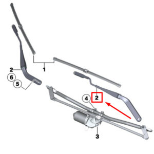 61619449974 - NEW MINI -LANDSMANN R60 FRONT LEFT WIPER ARM LHD 61619449974 9449974