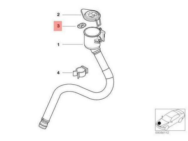 61667894531 - OEM BMW M3 E46 CONTAINER FILLING CAPACITY LABEL 61667894531 GENUINE NEW