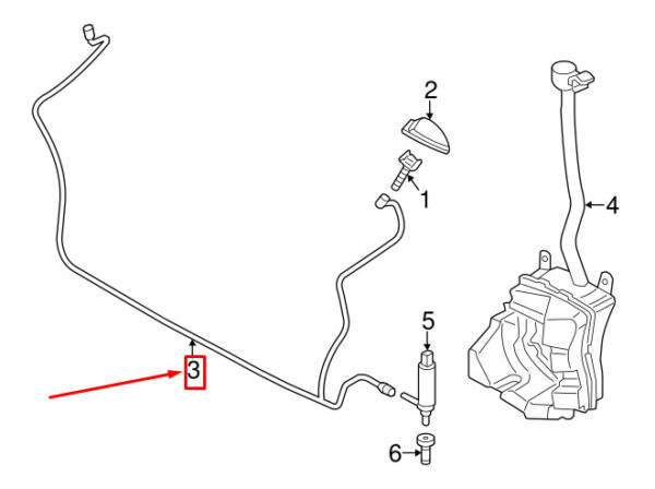 61679800912 - MINI COUNTRYMAN R60 FRONT HEADLIGHT WASHER HOSE 61679800912 NEW GENUINE