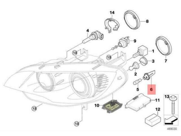 63117204273 - NEW BULB BUSHING SIDE MARKER BMW HYBRID X5 X6 E70 E71 E72 63117204273 08-11