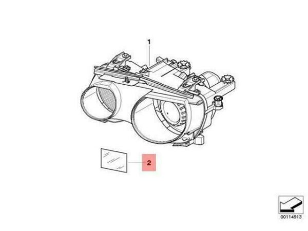 63120031195 - OEM BMW E46 COMPACT MASKING FOIL HEADLIGHT SET 63120031195 GENUINE NEW