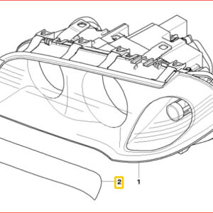 63120032154 - New Genuine BMW E83 E83 SUV Masking Foil For Headlight Set 0032154 OEM