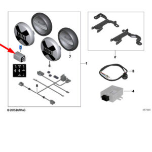63120420295 - NEW MINI -LANDSMANN F60 AUXILIARY HEADLIGHT CONTROL MODULE 63120420295