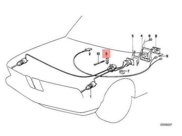 63121368528 - OEM BMW E24 E28 E38 COUPE SEDAN HOLDER 63121368528 GENUINE NEW