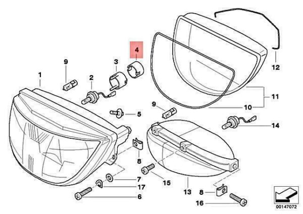 63122305859 - OEM BMW 89V K41 0558 0555 0557 0554 BULB SOCKET 63122305859 GENUINE NEW