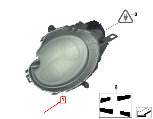 63127270025 - NEW MINI CLUBMAN R55 FRONT LEFT BI-XENON HEADLIGHTS RHD 63127270025 ORIGINAL