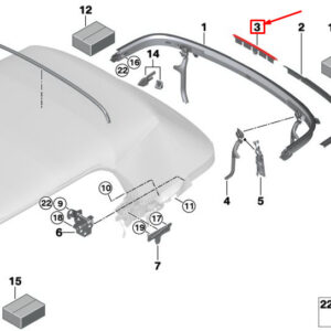 63257361123 - NEW MINI CABRIO F57 CONVERTIBLE REAR THIRD STOP LAMP 63257361123 7361123
