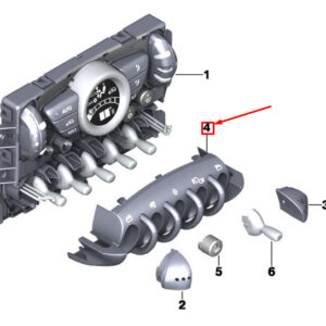 64113456225 - NEW GENUINE MINI CONVERTIBLE R57 CENTER CONSOLE SWITCH COVER 3456225 64113456225