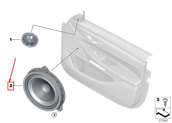 65139354085 - NEW BMW 5 G30 FRONT DOOR MEDIUM TWEETER 9354085 65139354085 ORIGINAL