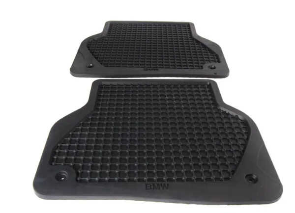 82559405044 - NEW BMW 5 E39 REAR ALL WEATHER RUBBER FLOOR MAT SET - BLACK 9405044