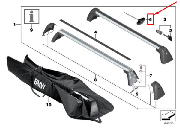 82722225878 - NEW BMW 3 F30, F80 ROOF RACK TORQUE WRENCH 82722225878 2225878 ORIGINAL