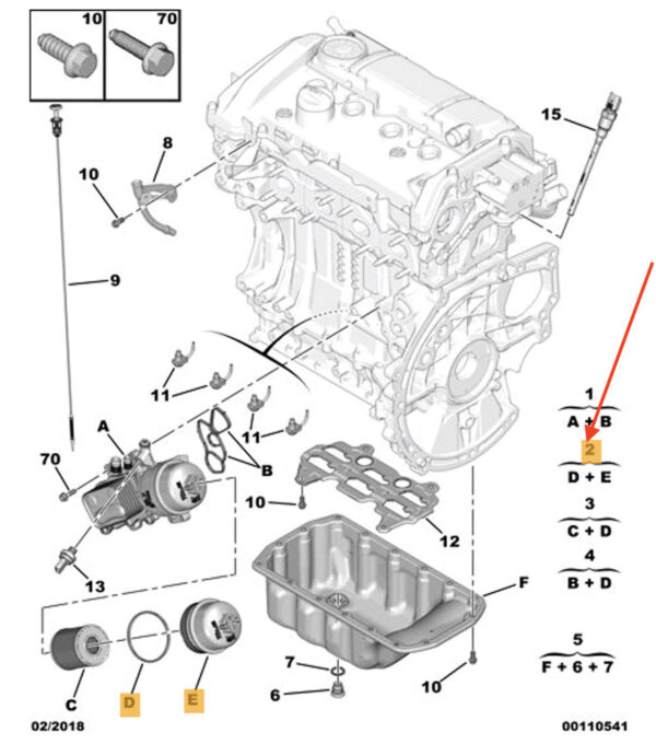 1103P8 - NEW PEUGEOT 5008 OIL FILTER COVER 1103P8 GENUINE
