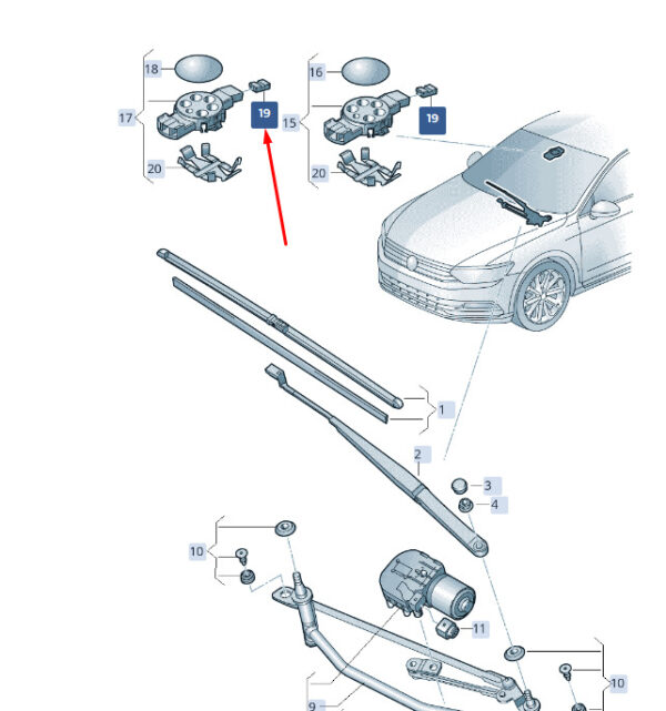 1C0973119B - NEW ŠKODA SUPERB MK3 HUMIDITY SENSOR FLAT CONTACT HOME 1C0973119B