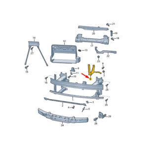 5LA805764 - ŠKODA ENYAQ IV lock holder front right 5LA805764 NEW original