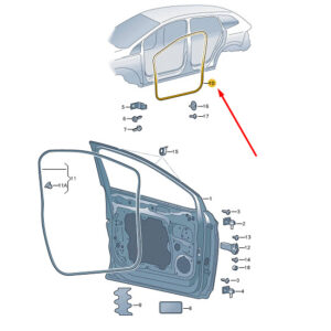 5LA867912A9B9 - ŠKODA ENYAQ IV front right door seal 5LA867912A9B9 NEW ORIGINAL