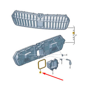 5LA941549 - ŠKODA ENYAQ IV Radar Sensor Decorative Gasket 5LA941549, Original Part