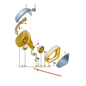 5LC857508J9B9 - ŠKODA ENYAQ IV front right exterior mirror RHD 5LC857508J9B9 NEW original