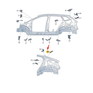 5LE864637 - ŠKODA ENYAQ IV partition D-pillar inside left 5le864637 NEW original