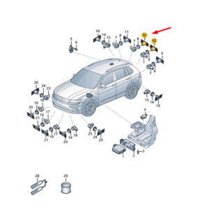 5LE919485 - ŠKODA ENYAQ IV mount for parking sensor rear left inside 5le919485 part