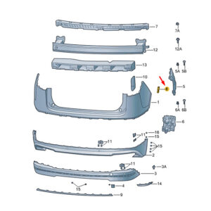 5LG807838A9B9 - ŠKODA ENYAQ IV molding rear bumper right 5LG807838A9B9 NEW original