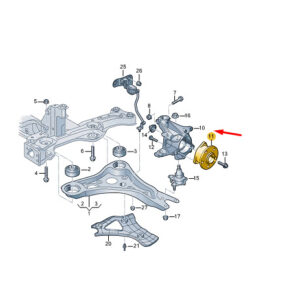 5QF501611G - ŠKODA ENYAQ IV front wheel hub with bearing 5QF501611G NEW ORIGINAL