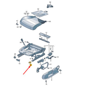 8W08813474PK - ŠKODA ENYAQ IV front seat left guide rail cover 8W08813474PK NEW