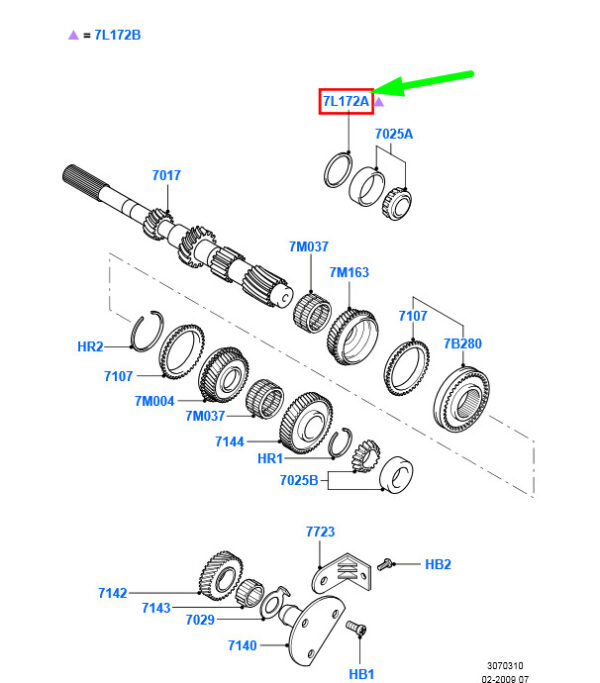 1038669 - NEW FORD TRANSIT CONNECT MK1 INPUT SHAFT GEAR BEARING 1038669 ORIGINAL