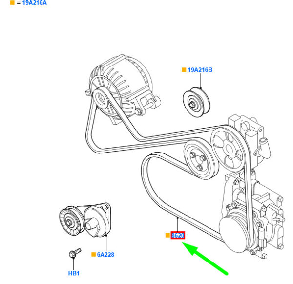 1049578 - NEW FORD TRANSIT CONNECT MK1 V-BAND 1049578 98BB-6C301-AA ORIGINAL