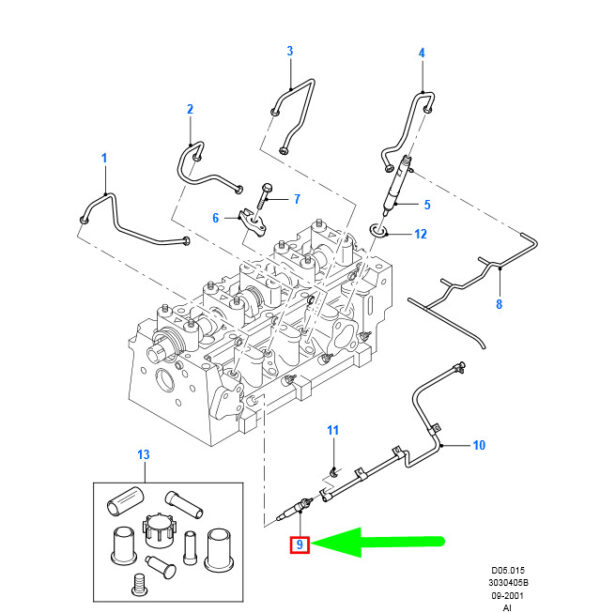 1079401 - NEW FORD TRANSIT CONNECT MK1 GLOW PLUG XS4U-6M090-AB 1079401 ORIGINAL