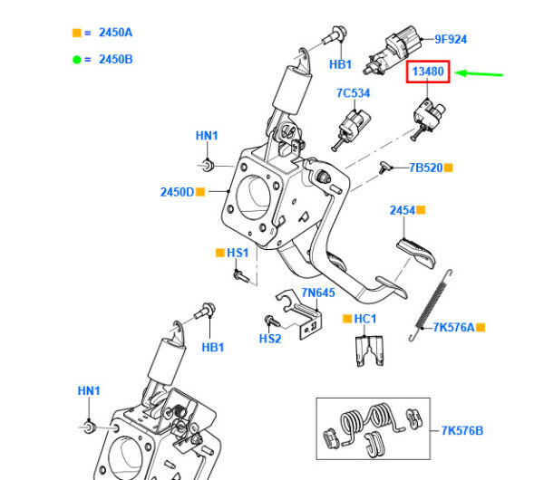 1088170 - Ford Transit FMK3 Brake Light Switch 1088170 93BB-13480-AF NEW GENUINE
