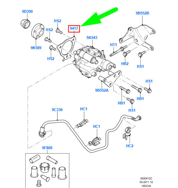 1094599 - NEW FORD C-MAX MK1 FUEL INJECTION PUMP GASKET 1094599 XS4Q-9417-AC ORIGINAL