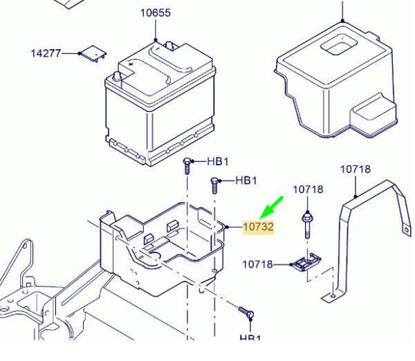 1114541 - NEW FORD FOCUS MK1 BATTERY TRAY ASSY 1114541 98AB-10723-CB ORIGINAL