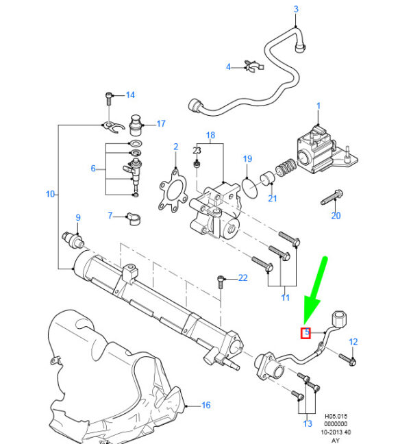 1225302 - NEW FORD MONDEO MK3 FUEL INJECTOR PIPE 2S7G-9370-BB 1225302 ORIGINAL