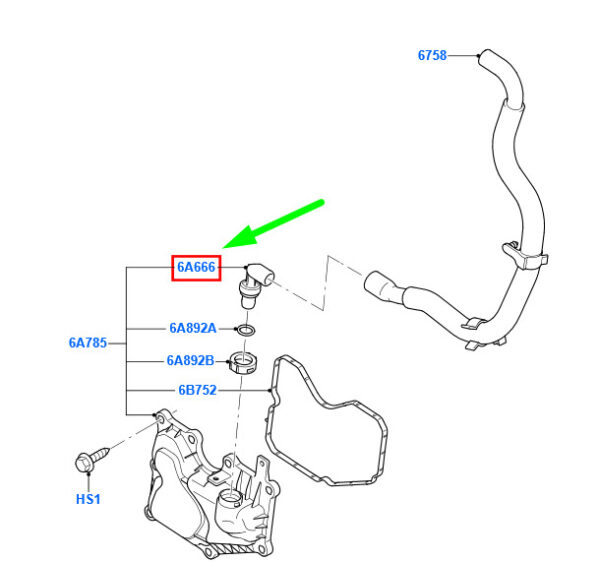 1318816 - NEW FORD TRANSIT MK3 CRANKCASE EMISSION CONTROL VALVE 1318816 GENUINE