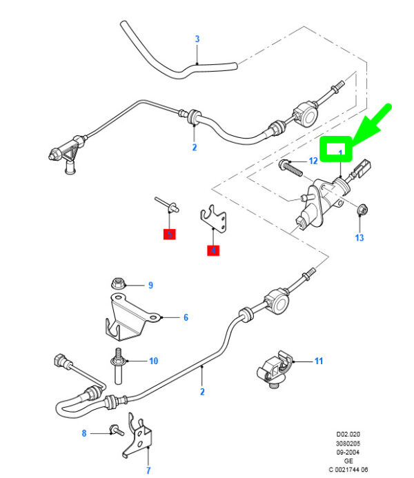 1351651 - NEW FORD MONDEO MK3 CLUTCH MASTER CYLINDER 1S71-7A543-AE 1351651 ORIGINAL
