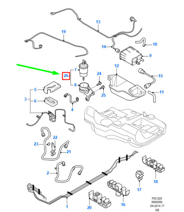 1374652 - NEW FORD MONDEO MK3 FUEL PRIMARY FILTER ASSY 1374652 3S71-9B072-AF ORIGINAL