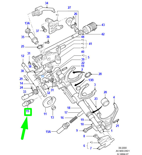 1383941 - NEW FORD KA MK1 GEAR LOCK SPRING RETAINER 1383941 ORIGINAL