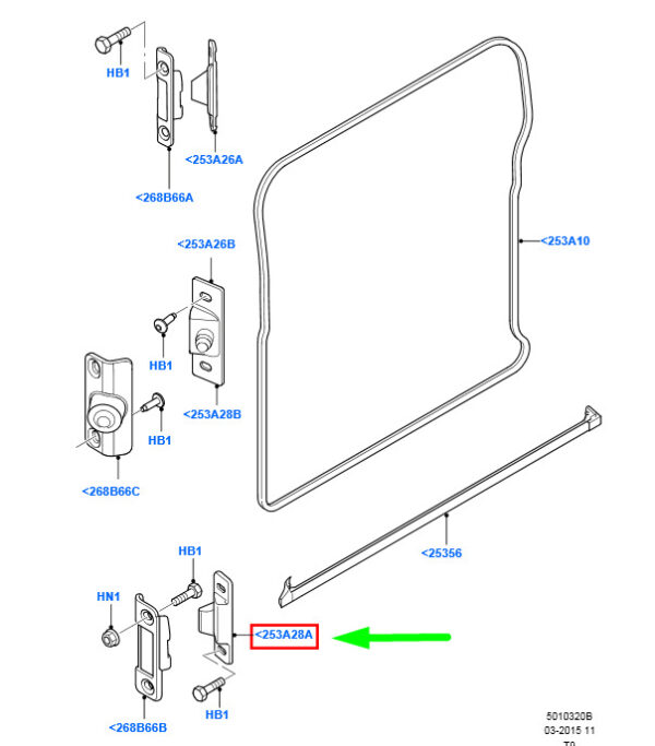 1434791 - FORD TRANSIT MK3 SLIDING DOOR FOR SIDE LOADING DOOR LOWER WEDGE 1434791 NEW GENUINE